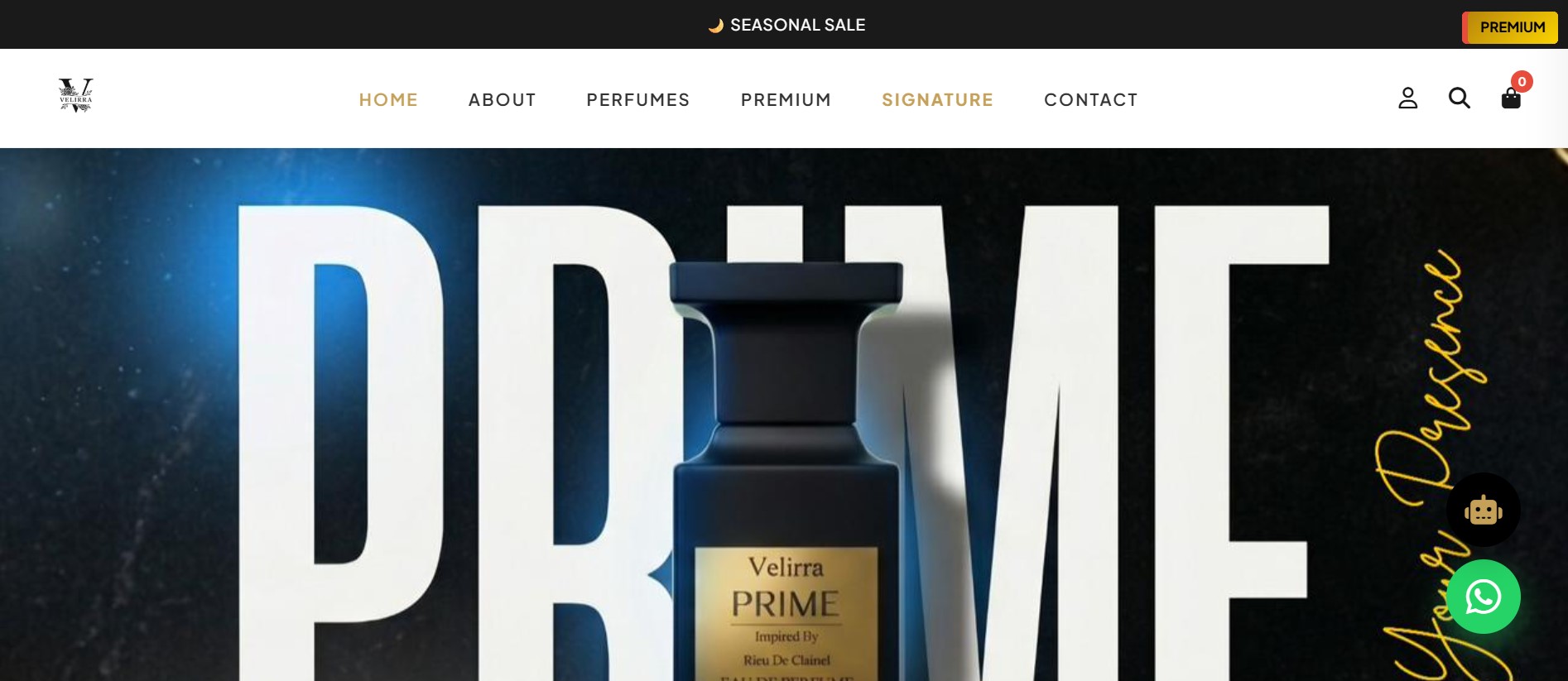 Velirra Store website preview