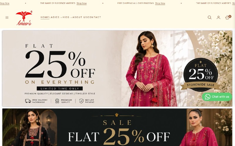 Ameer & Sons website preview