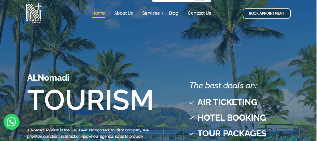 Al Nomadi website preview