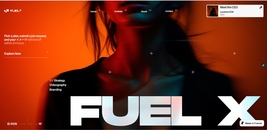 Fuel X website preview