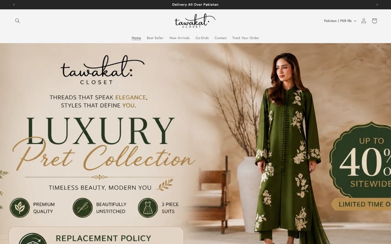 Tawakal Closet website preview