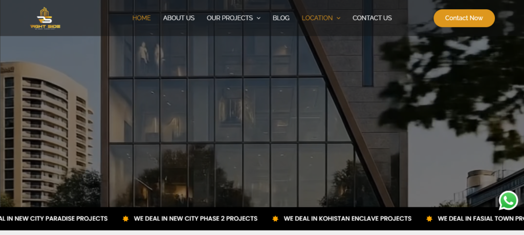 Rightside website preview