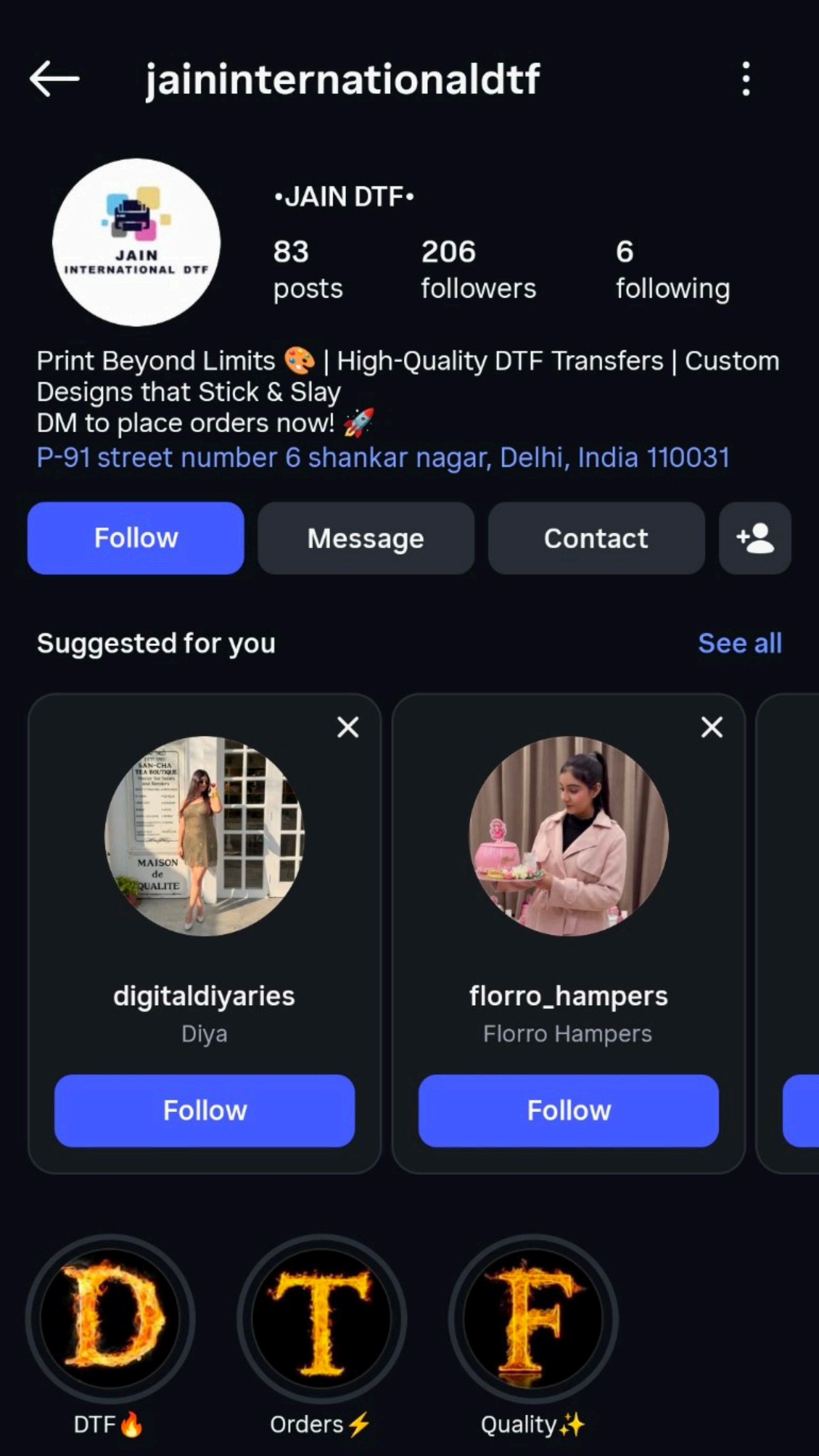 @jaininternationaldtf Instagram profile